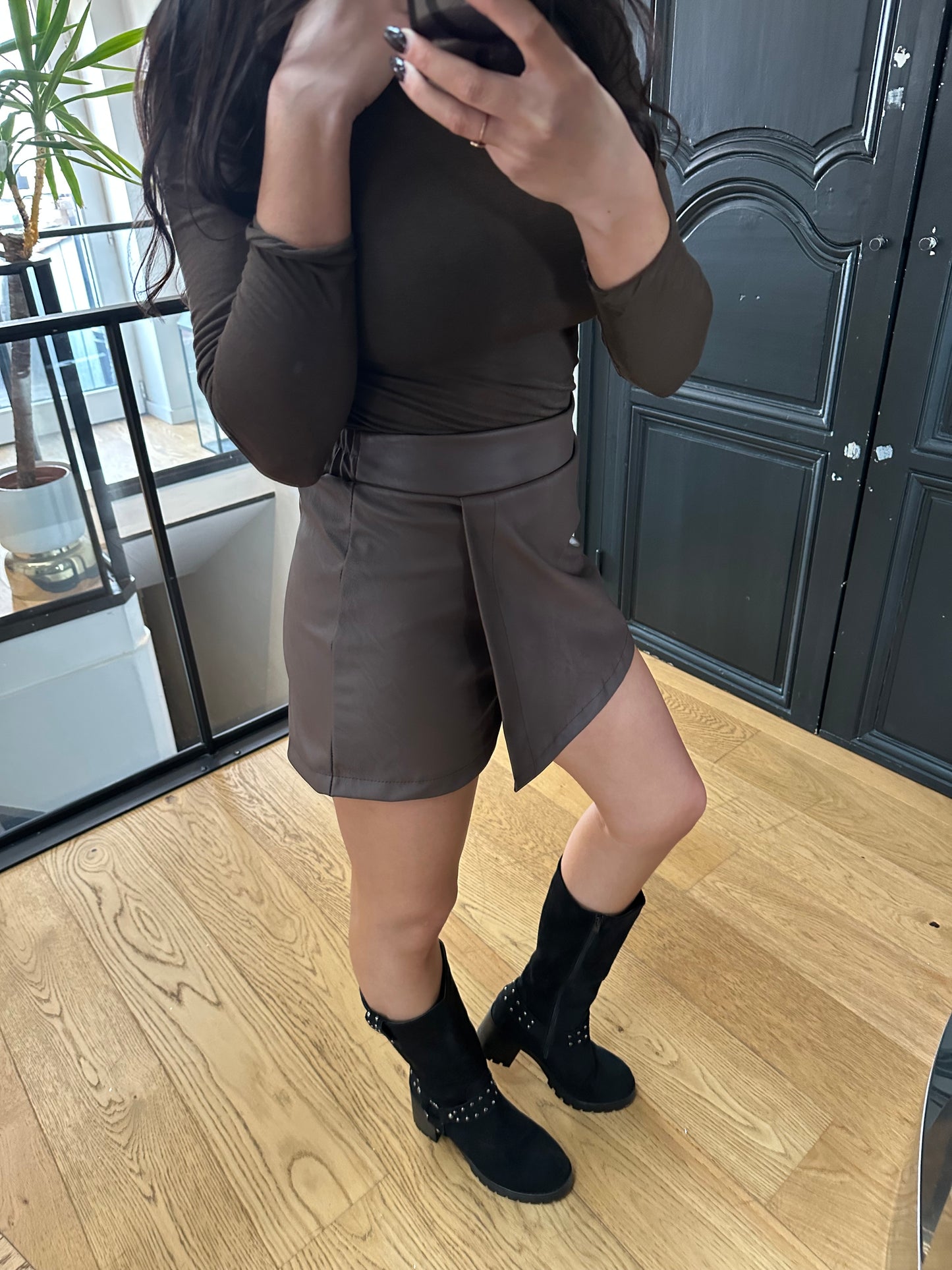 Jupe-short DIANA | Chocolat