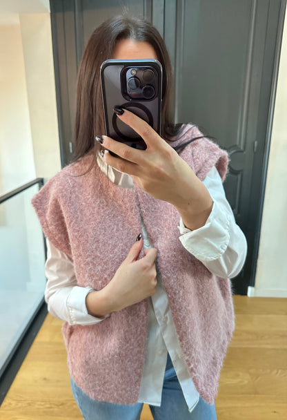 Gilet AMAIA | Vieux rose