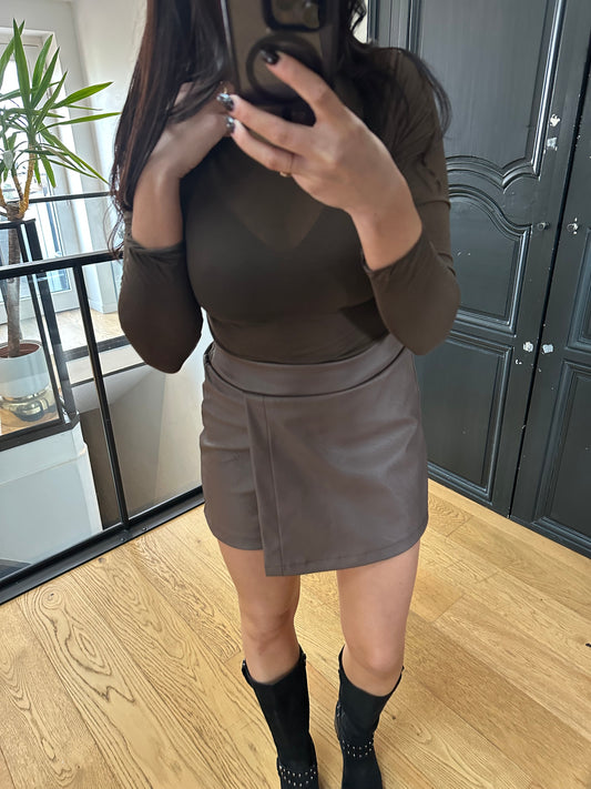 Jupe-short DIANA | Chocolat